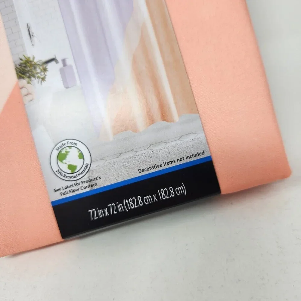 Mainstays Pastel Colorblock Shower Curtain, 72
